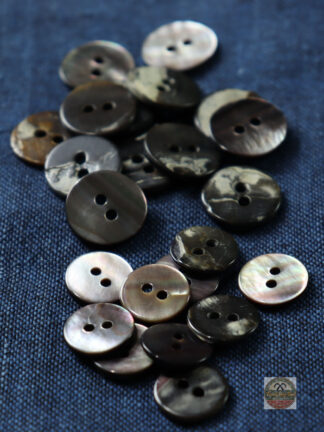 貝ボタン 蝶貝 黒 20個セット
